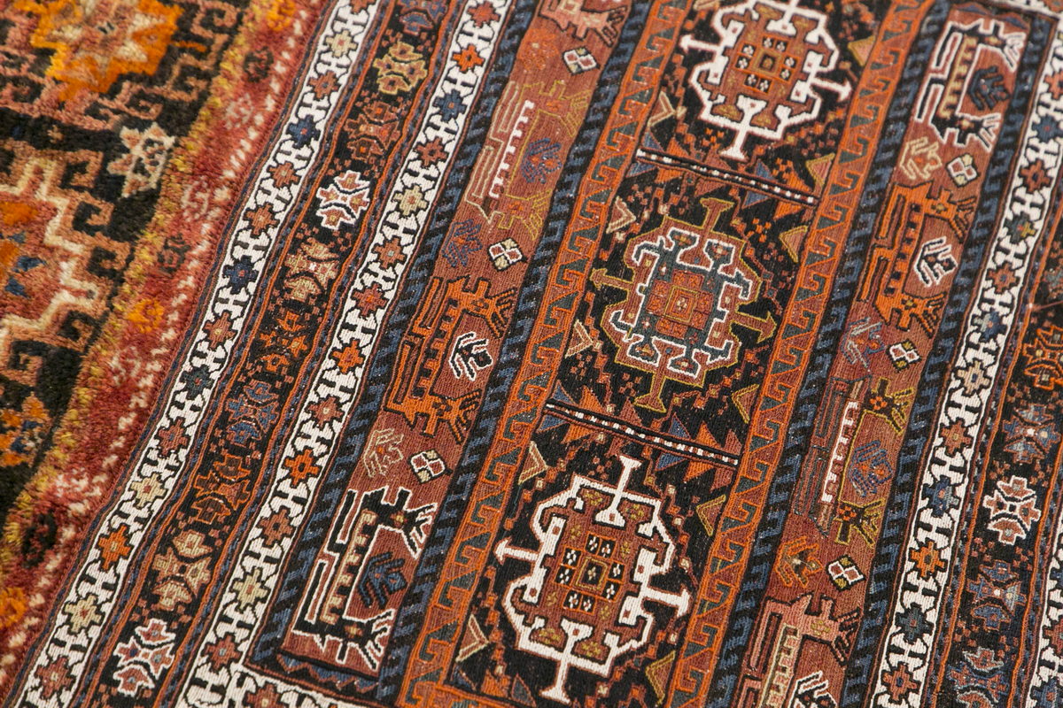Handwoven Kurdish Bahtiyari Hallway Rug, 3.4 x 11 ft, 103 x 336 cm