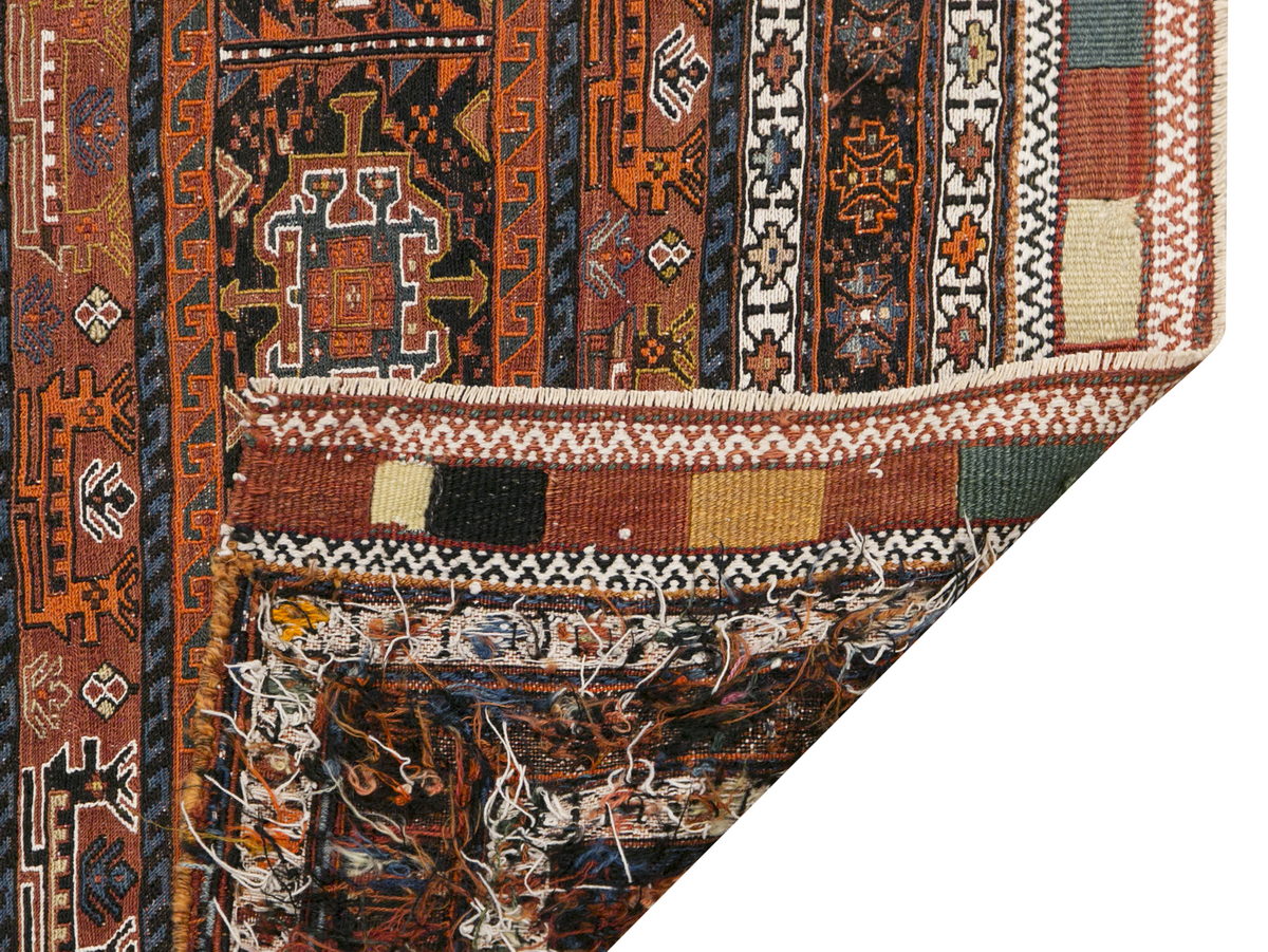 Handwoven Kurdish Bahtiyari Hallway Rug, 3.4 x 11 ft, 103 x 336 cm