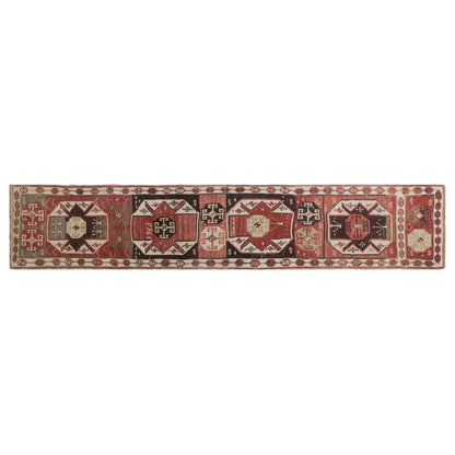Handwoven Kurdish Herki Runner Rug - 70x390 cm / 2.3×12.8 feet