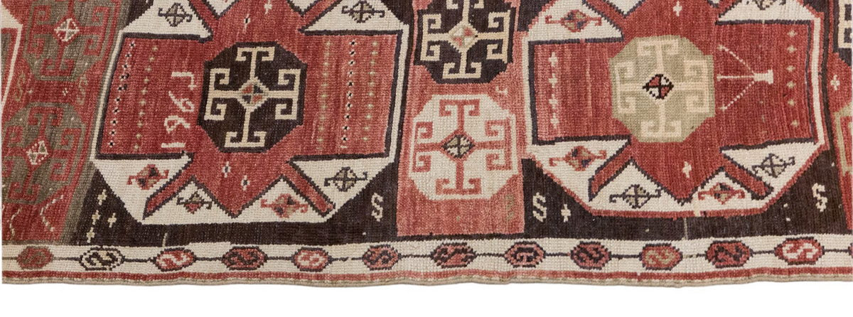 Handwoven Kurdish Herki Runner Rug - 70x390 cm / 2.3×12.8 feet