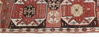 Handwoven Kurdish Herki Runner Rug - 70x390 cm / 2.3×12.8 feet