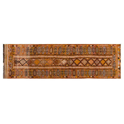 Handwoven Kurdish Herki Runner Rug - 86x268 cm / 2.8×8.8 feet