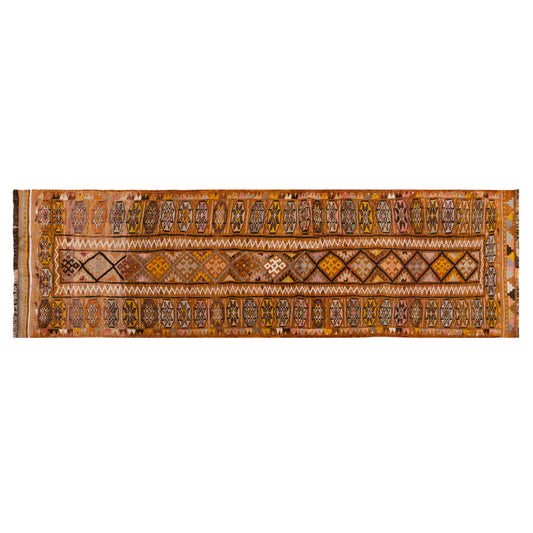 Handwoven Kurdish Herki Runner Rug - 86x268 cm / 2.8×8.8 feet