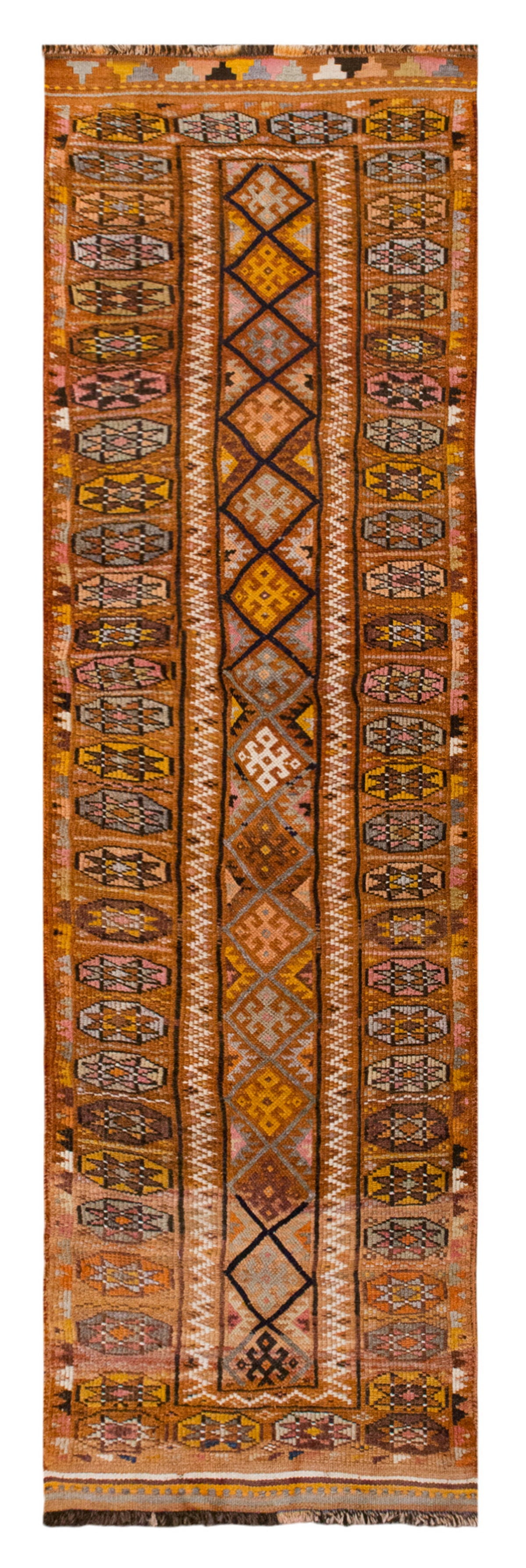 Handwoven Kurdish Herki Runner Rug - 86x268 cm / 2.8×8.8 feet