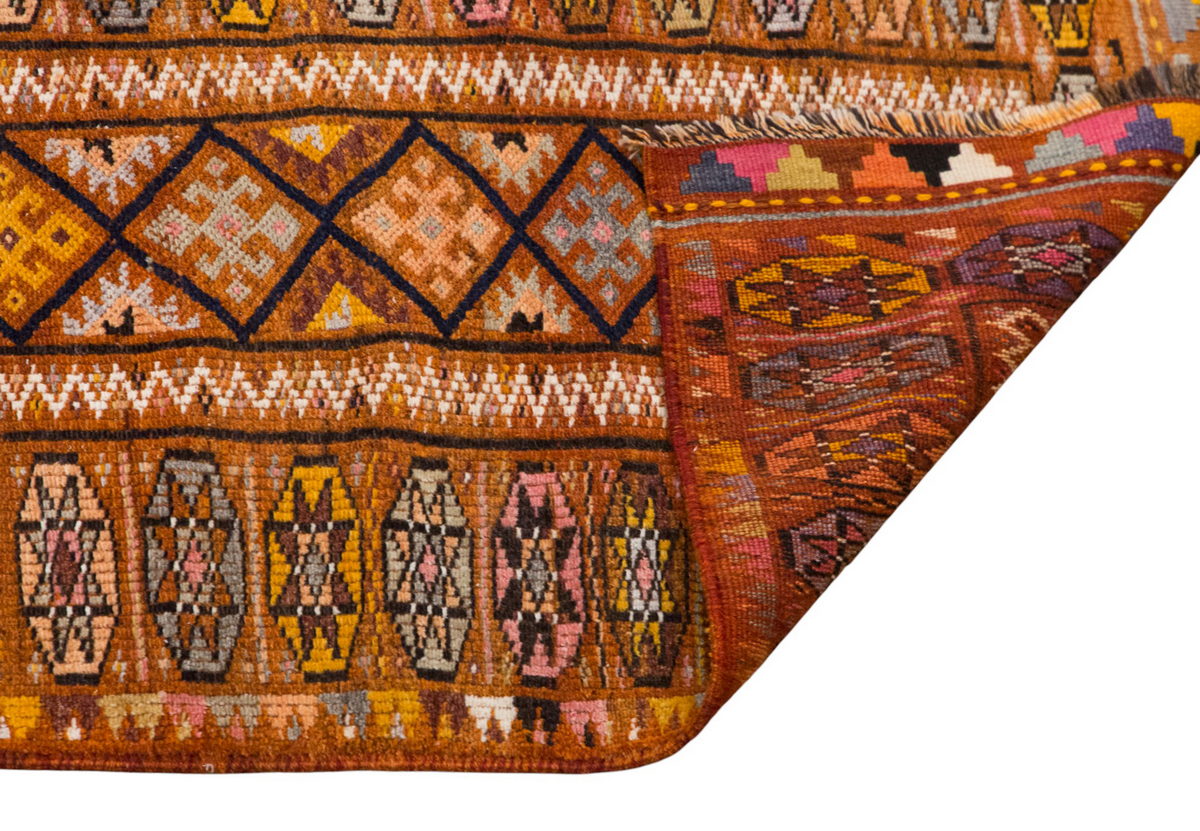 Handwoven Kurdish Herki Runner Rug - 86x268 cm / 2.8×8.8 feet