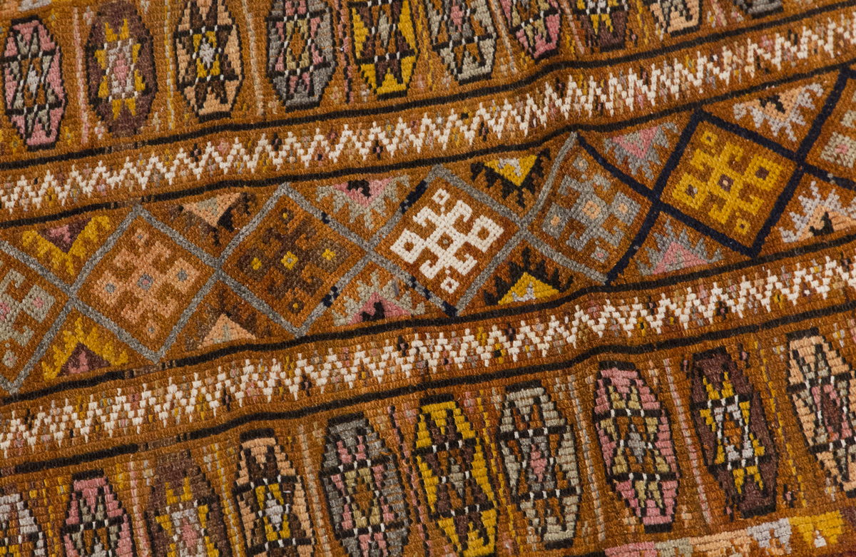 Handwoven Kurdish Herki Runner Rug - 86x268 cm / 2.8×8.8 feet