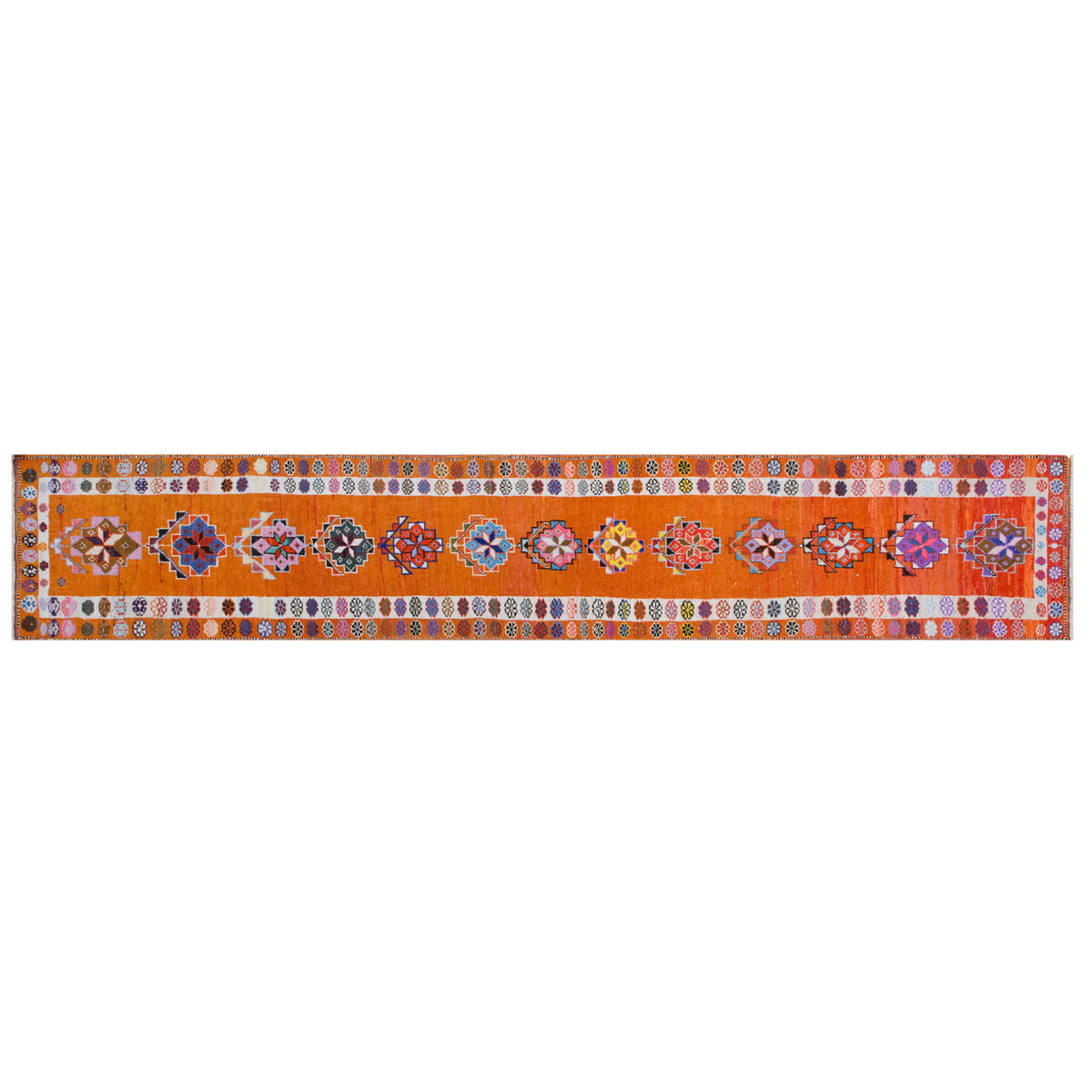 Handwoven Oushak Runner Rug - 83x400 cm / 2.7×13.1 feet