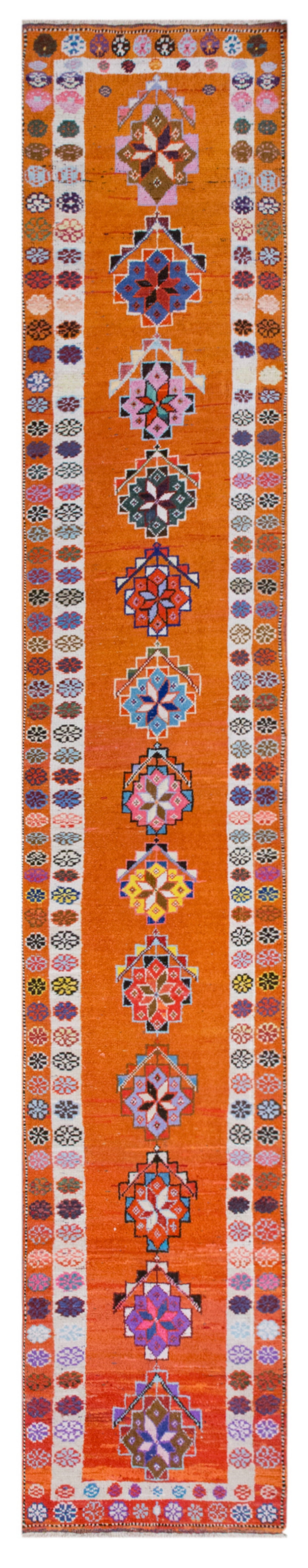 Handwoven Oushak Runner Rug - 83x400 cm / 2.7×13.1 feet