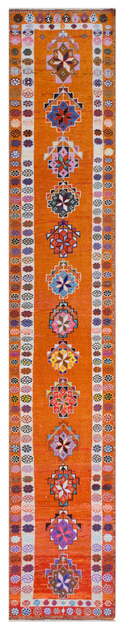 Handwoven Oushak Runner Rug - 83x400 cm / 2.7×13.1 feet