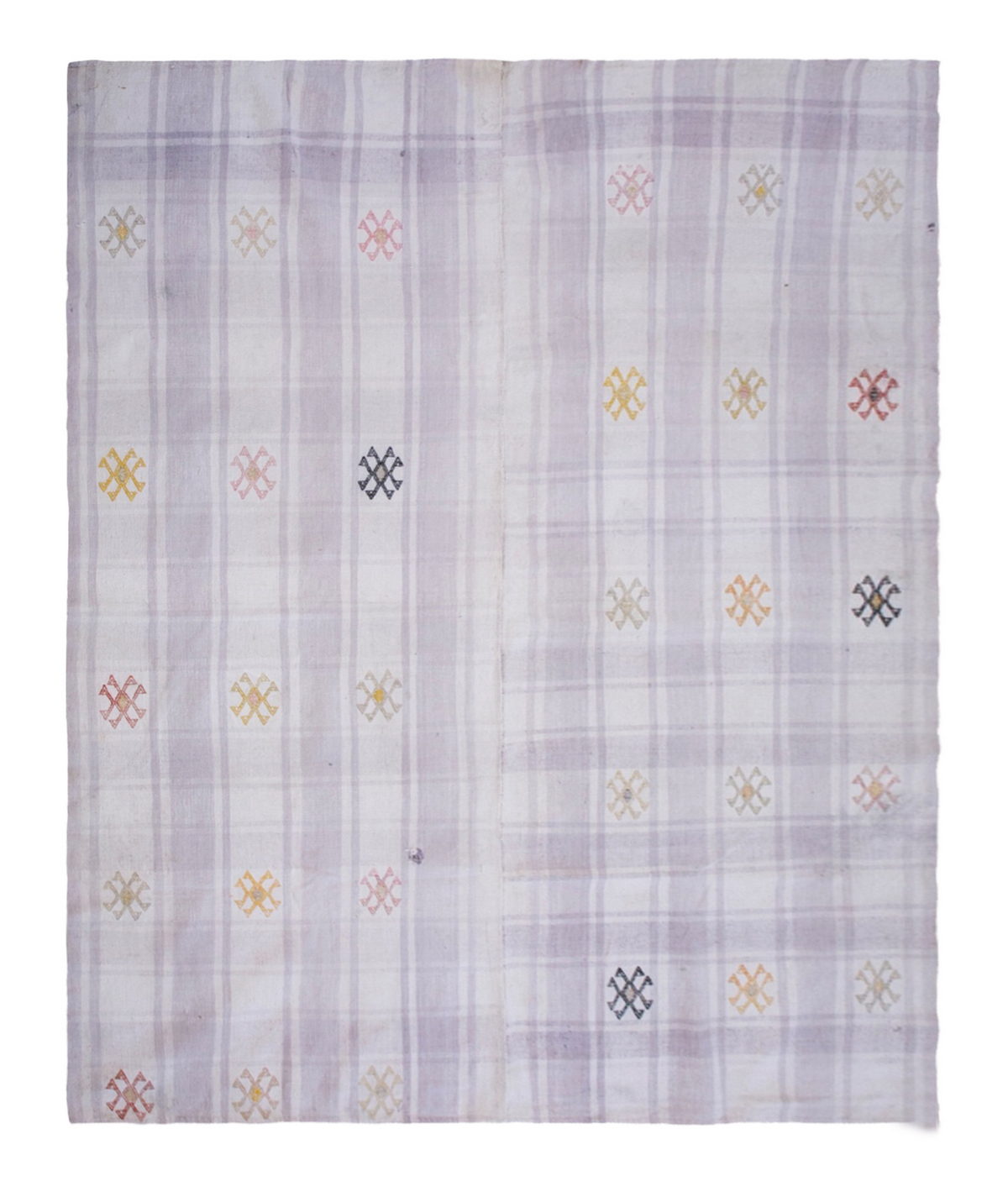 Handwoven Striped Turkish Kilim Rug 213x290 cm (7'0" x 9'6")