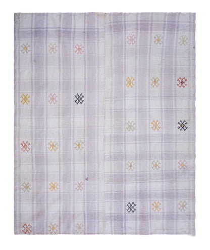 Handwoven Striped Turkish Kilim Rug 213x290 cm (7'0" x 9'6")