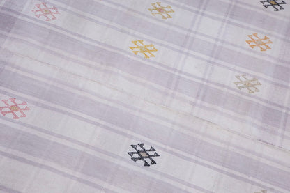 Handwoven Striped Turkish Kilim Rug 213x290 cm (7'0" x 9'6")