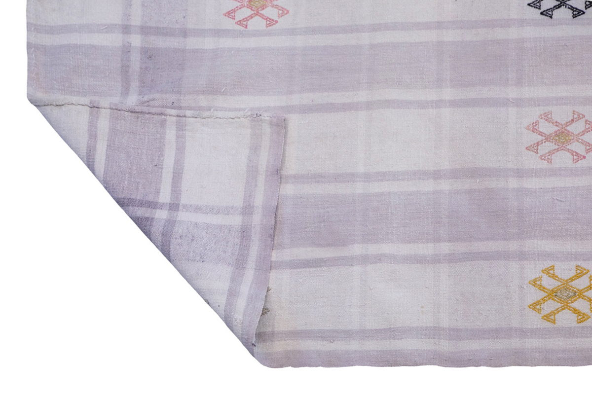 Handwoven Striped Turkish Kilim Rug 213x290 cm (7'0" x 9'6")