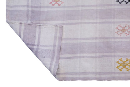 Handwoven Striped Turkish Kilim Rug 213x290 cm (7'0" x 9'6")