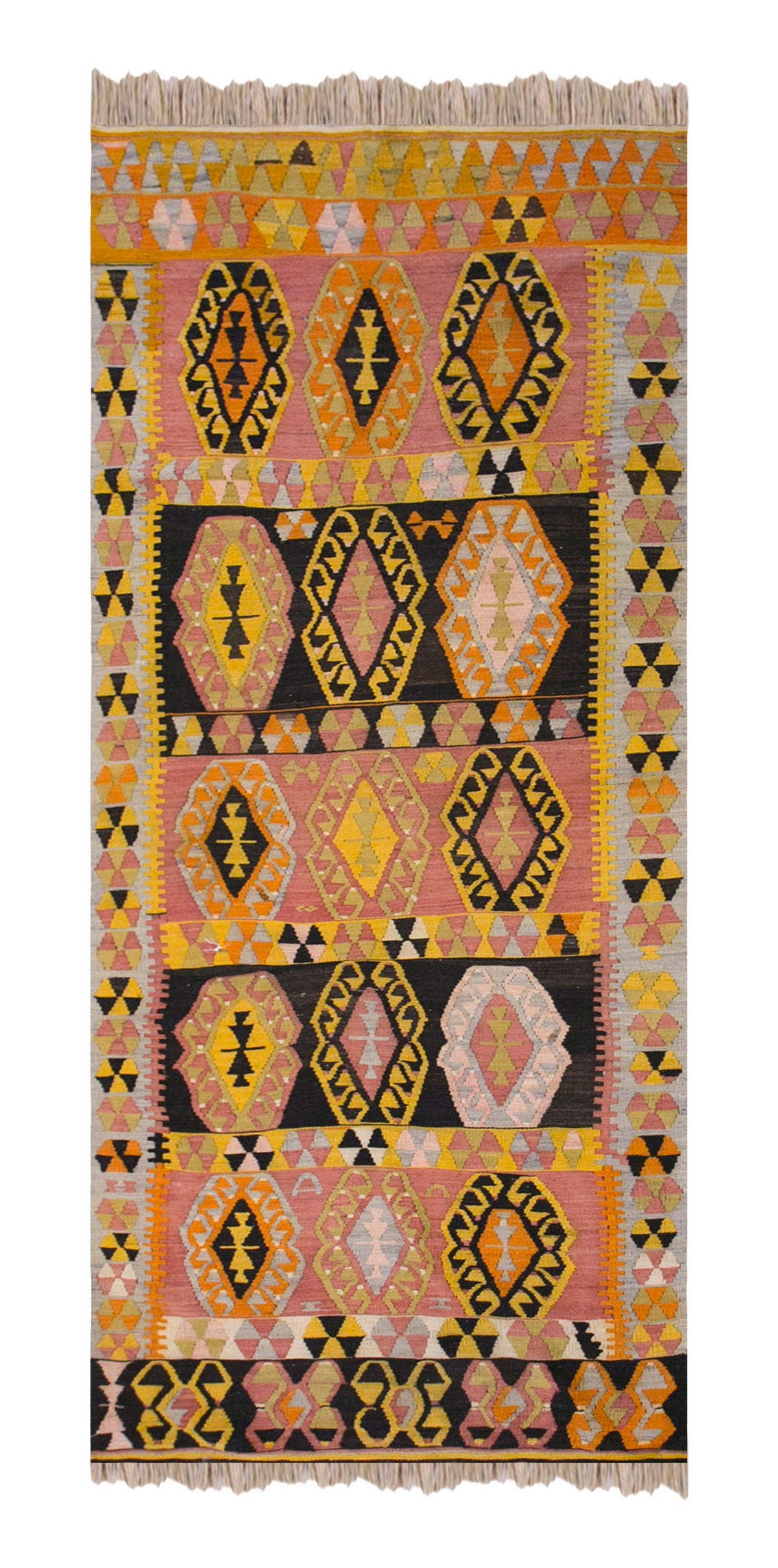 Handwoven Tribal Wool Rug, 95 x 315 cm, 3.5 x 10.4 ft