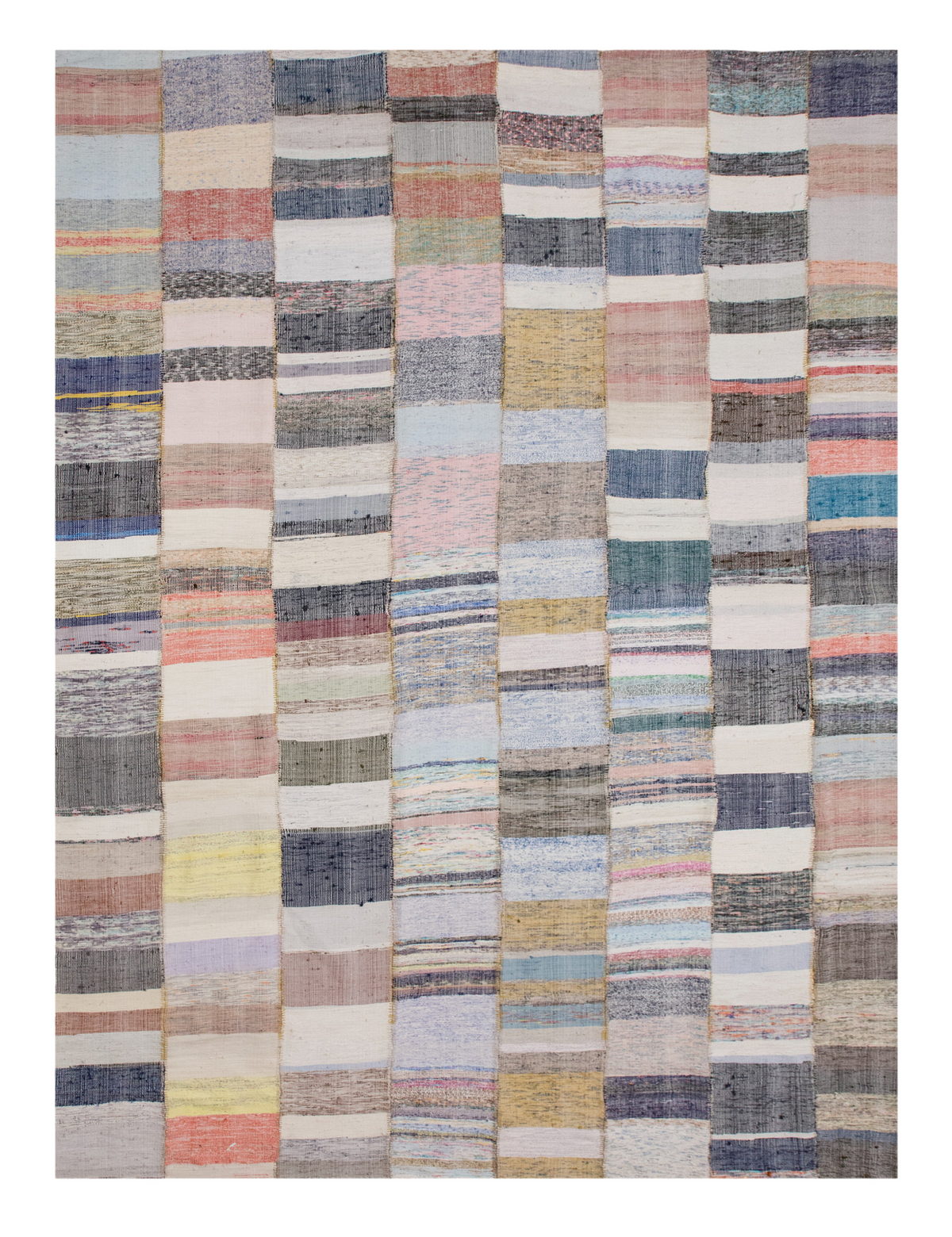 Handwoven Turkish Kilim Rug – 310x410 cm / 10.2x13.5 ft, 60+ YO Organic Cotton Flatweave