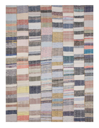Handwoven Turkish Kilim Rug – 310x410 cm / 10.2x13.5 ft, 60+ YO Organic Cotton Flatweave