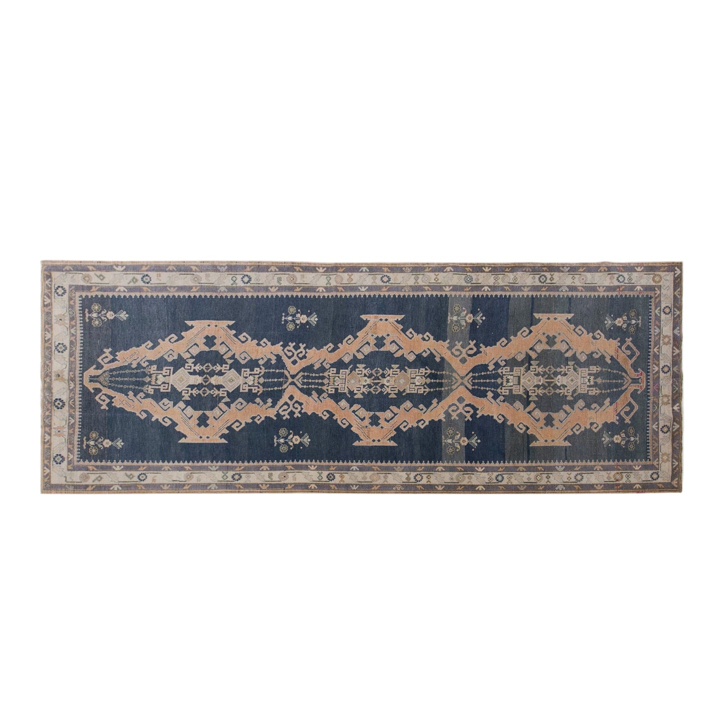 Handwoven Turkish Wool Runner Rug 130 x 360 cm | 4.3 x 11.9 ft