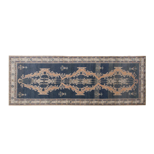 Handwoven Turkish Wool Runner Rug 130 x 360 cm | 4.3 x 11.9 ft