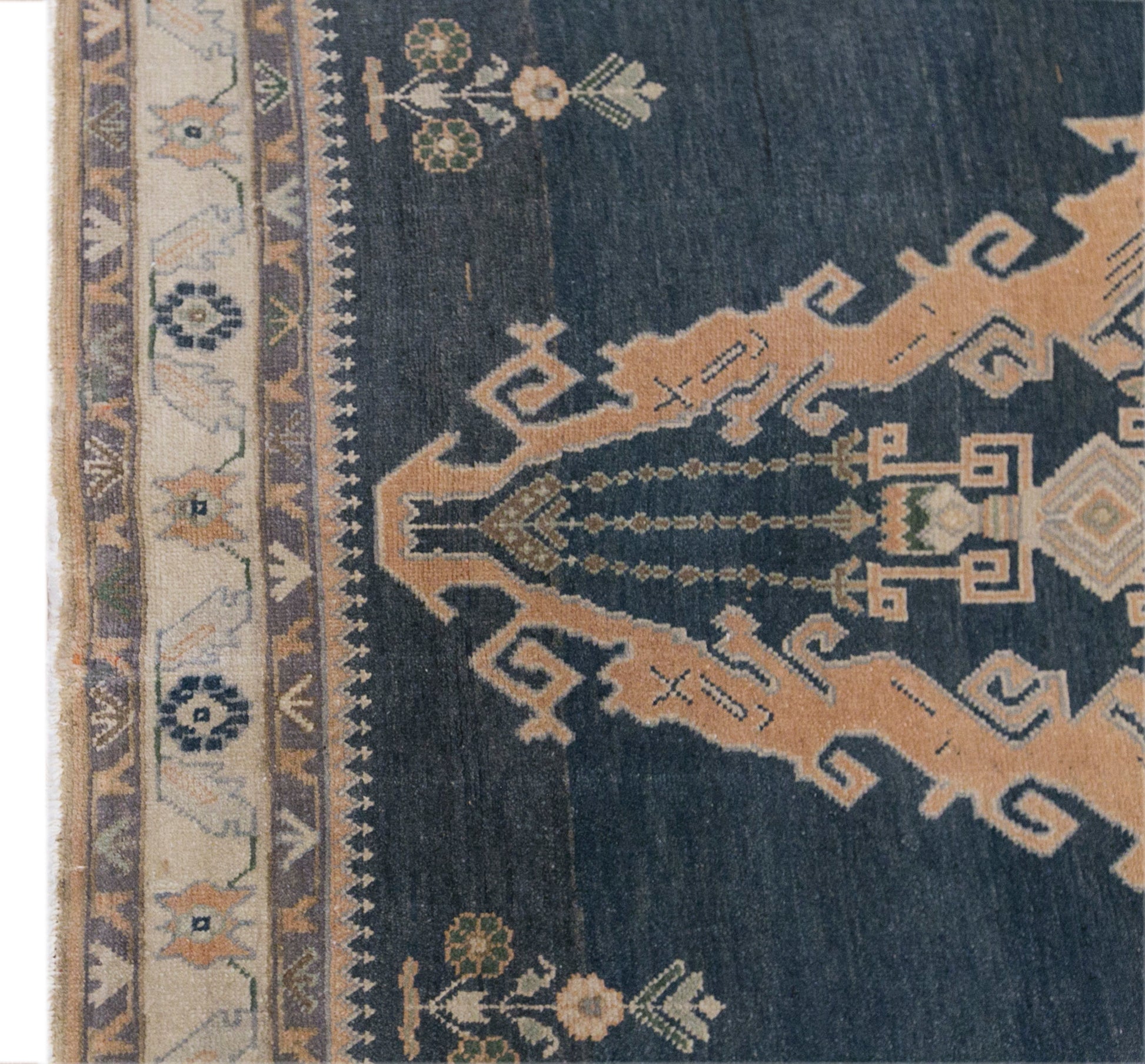 Handwoven Turkish Wool Runner Rug 130 x 360 cm | 4.3 x 11.9 ft