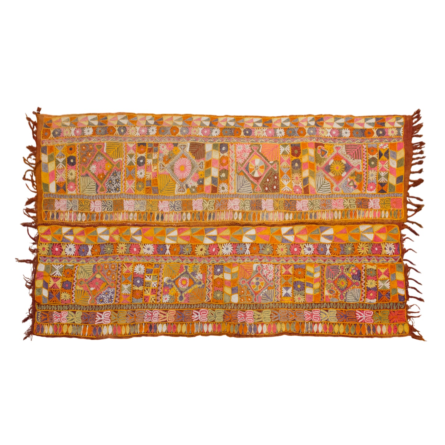 Handwoven Vintage Arabi Kilim, 140 x 260 cm (4.6 x 8.5 ft)