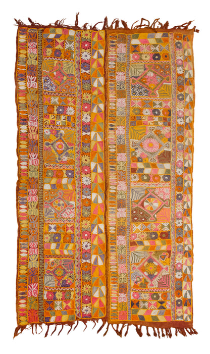 Handwoven Vintage Arabi Kilim, 140 x 260 cm (4.6 x 8.5 ft)