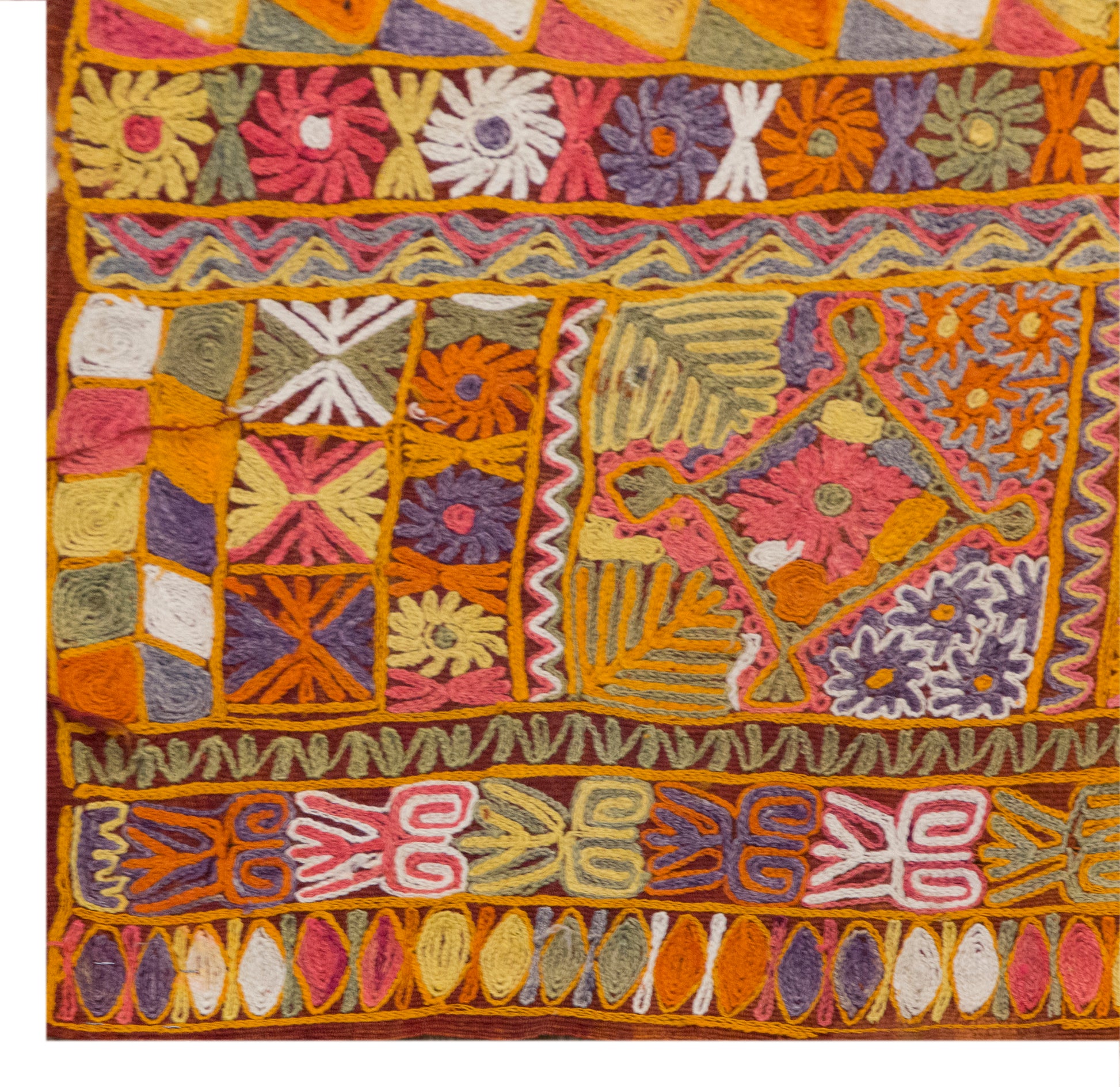 Handwoven Vintage Arabi Kilim, 140 x 260 cm (4.6 x 8.5 ft)