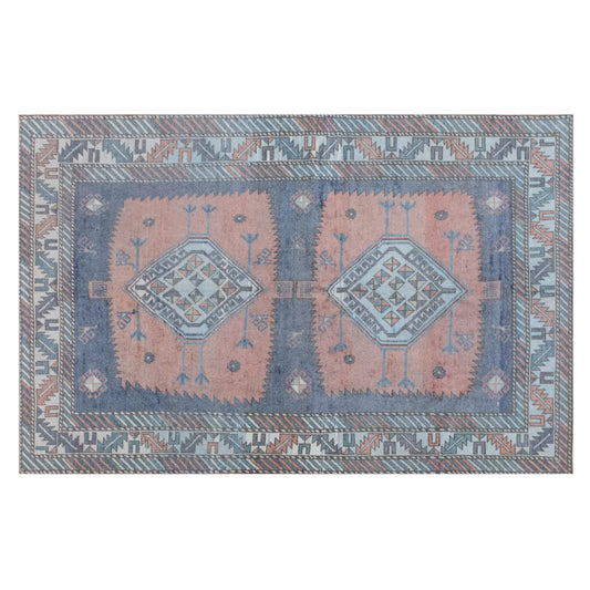 Handwoven Vintage Area Rug 4x7 ft | 140 x 215 cm