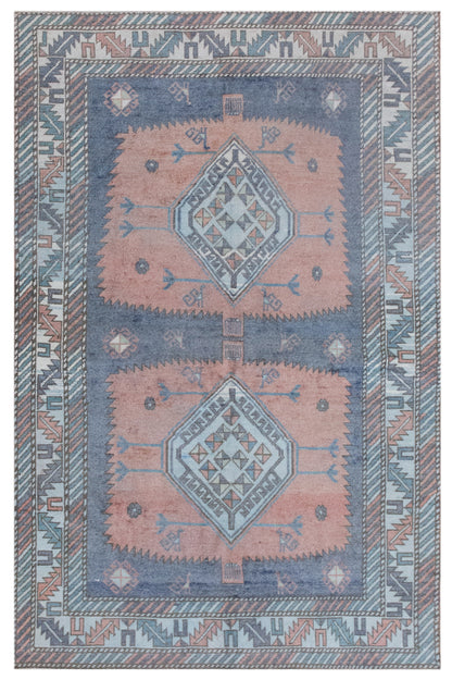 Handwoven Vintage Area Rug 4x7 ft | 140 x 215 cm