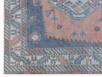 Handwoven Vintage Area Rug 4x7 ft | 140 x 215 cm