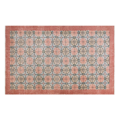 Handwoven Vintage Oushak Rug | 4.1 x 6.8 ft