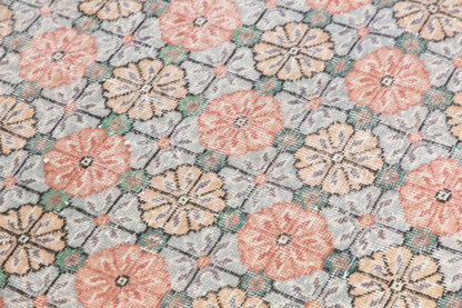 Handwoven Vintage Oushak Rug | 4.1 x 6.8 ft