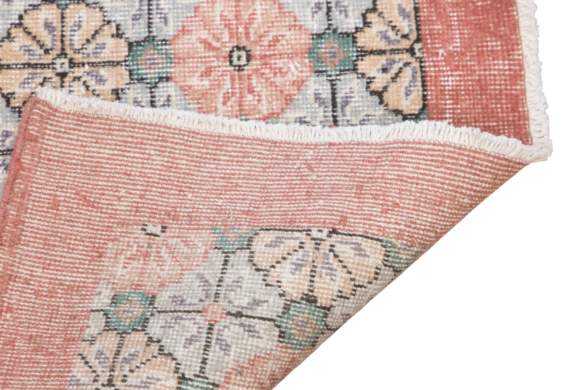 Handwoven Vintage Oushak Rug | 4.1 x 6.8 ft