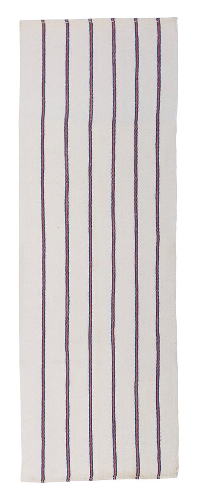 Handwoven Vintage Striped Cotton Kilim Runner, 80x205 cm / 2'7" x 6'9"