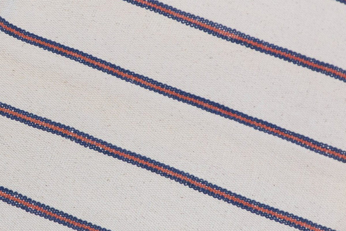Handwoven Vintage Striped Cotton Kilim Runner, 80x205 cm / 2'7" x 6'9"