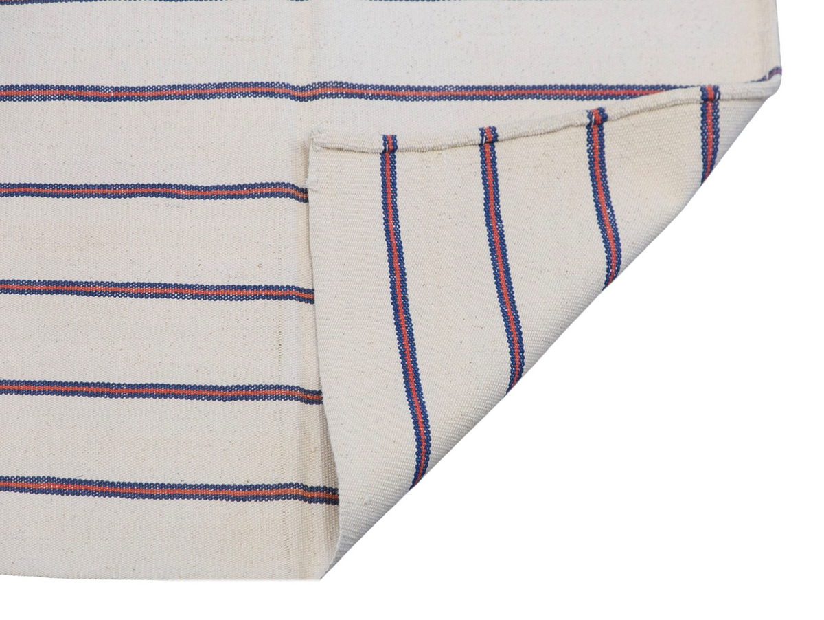 Handwoven Vintage Striped Cotton Kilim Runner, 80x205 cm / 2'7" x 6'9"