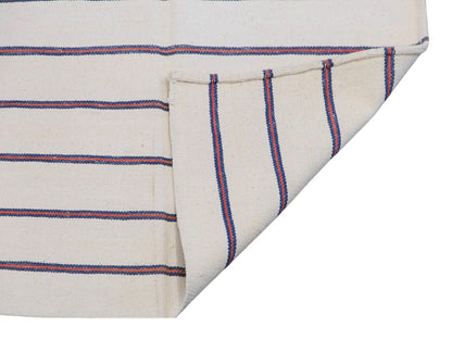 Handwoven Vintage Striped Cotton Kilim Runner, 80x205 cm / 2'7" x 6'9"
