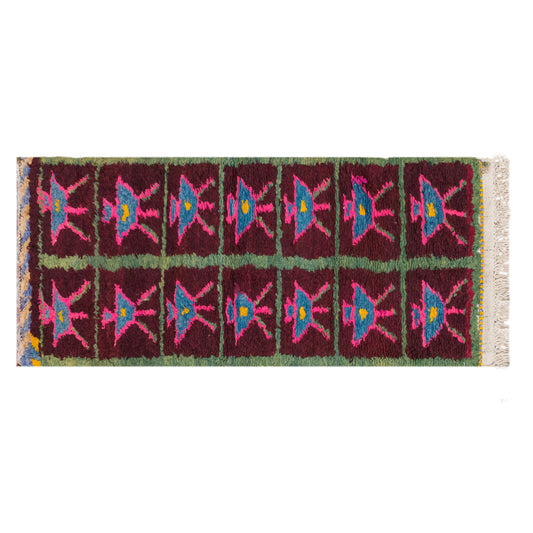 Handwoven Vintage Tulu Rug, 60 x 135 cm (2 x 4.4 ft)