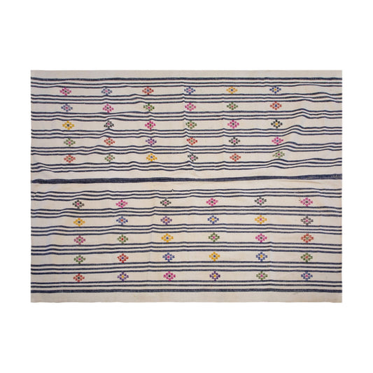 Handwoven Vintage Turkish Kilim 215x310 cm (7'1"x10'2")