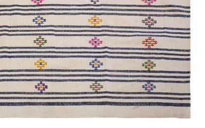 Handwoven Vintage Turkish Kilim 215x310 cm (7'1"x10'2")