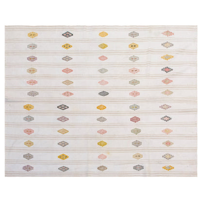 Handwoven Vintage Turkish Kilim Rug 186x234 cm (2'10" x 7'8" feet)