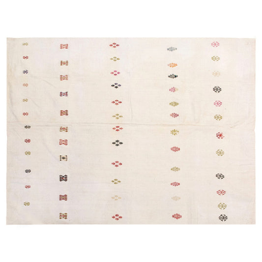 Handwoven Vintage Turkish Kilim Rug 190x254 cm (6 x 8 ft)