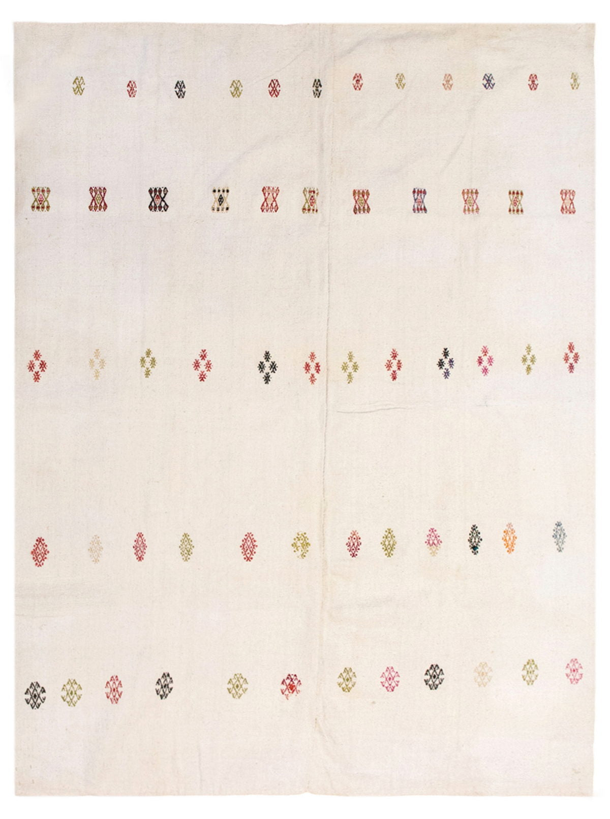 Handwoven Vintage Turkish Kilim Rug 190x254 cm (6 x 8 ft)