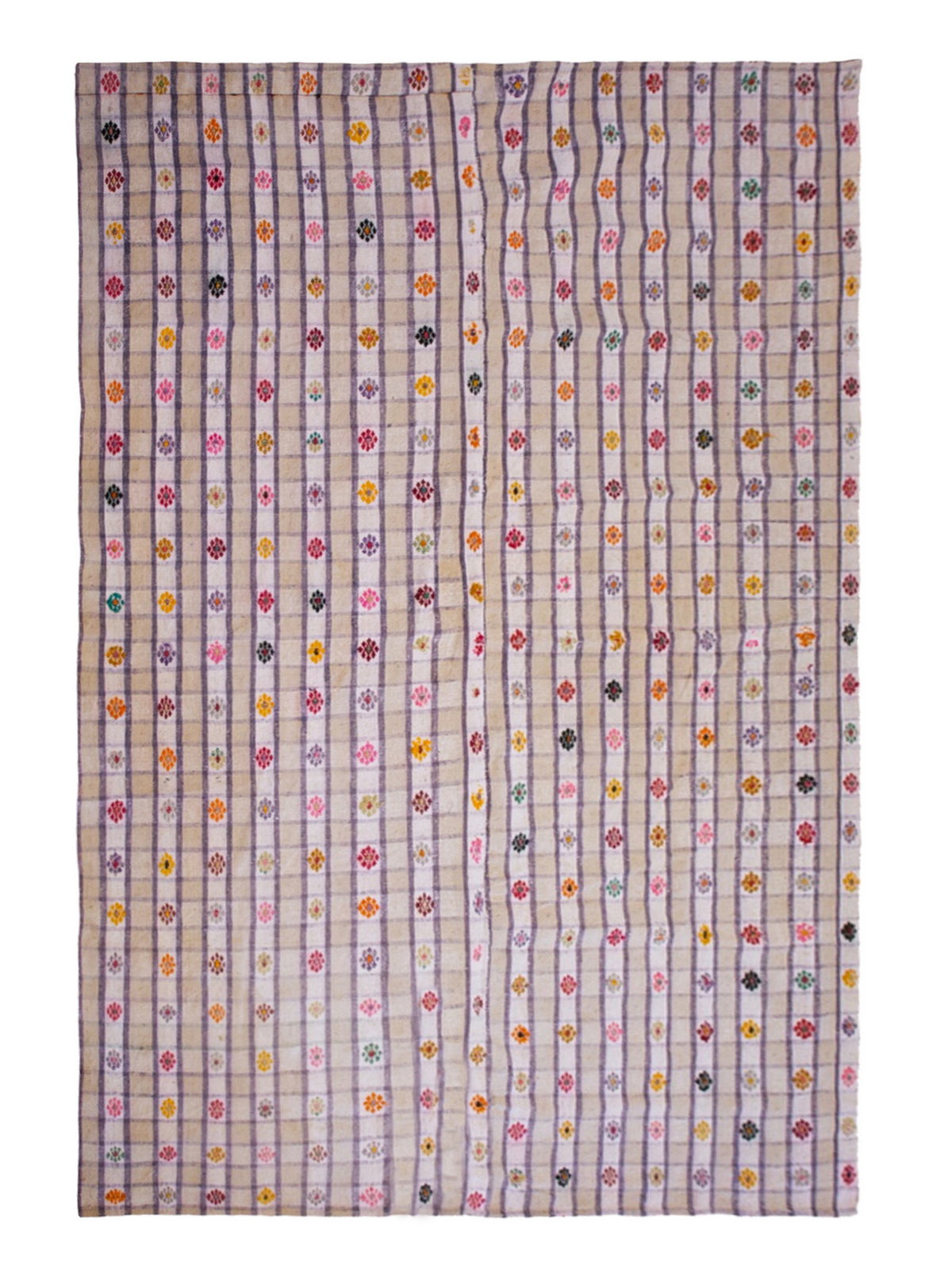 Handwoven Vintage Turkish Kilim Rug 195x297 cm (6'5" x 9'9")