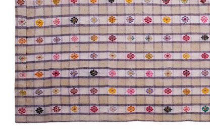 Handwoven Vintage Turkish Kilim Rug 195x297 cm (6'5" x 9'9")