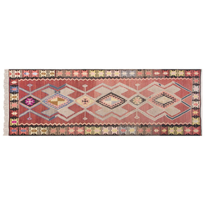 Handwoven Vintage Turkish Kilimrunner, 3.4 x 10.9 ft, 102 x 330 cm