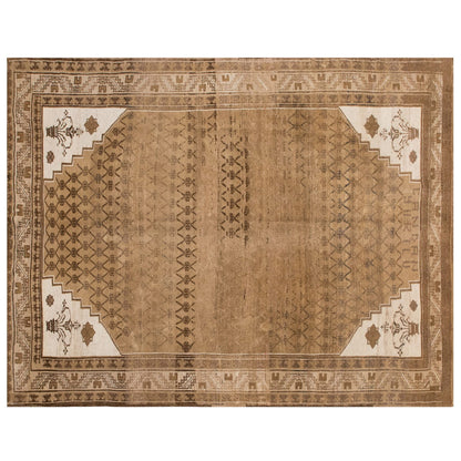 Handwoven Vintage Turkish Oushak Rug 221x277 cm (7'3" x 9'1" feet)
