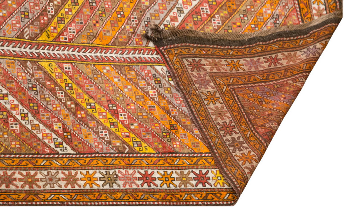 Handwoven Vintage Turkish Oushak Runner 140x390 cm (4.5 x 12.8 feet)