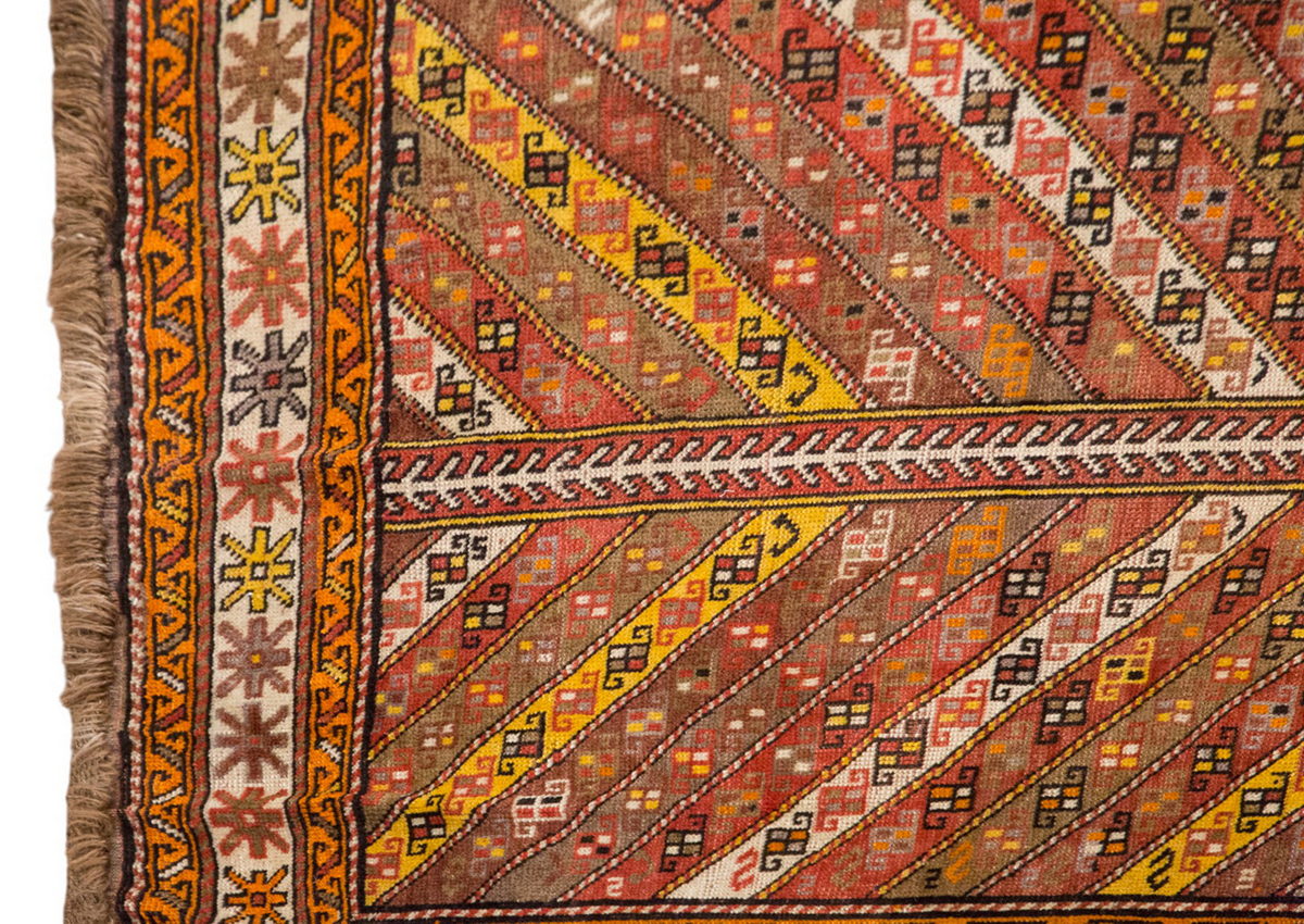 Handwoven Vintage Turkish Oushak Runner 140x390 cm (4.5 x 12.8 feet)