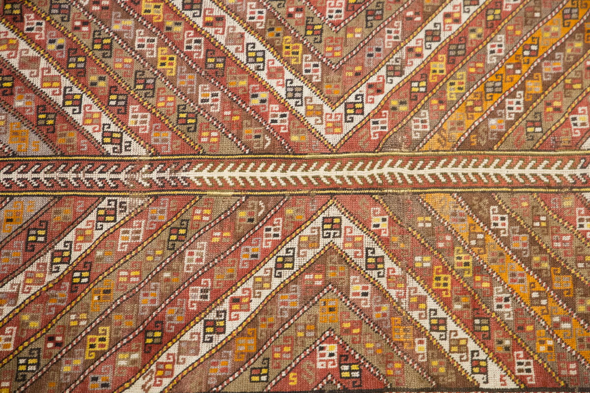Handwoven Vintage Turkish Oushak Runner 140x390 cm (4.5 x 12.8 feet)